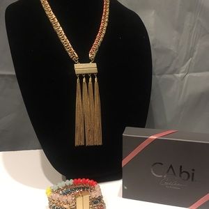 CAbi True colors tassel necklace and bracelet